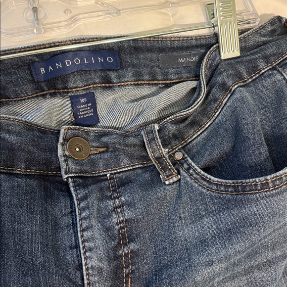 Bandolino Mandie Dark Blue Straight Leg Jeans - Picture 2 of 5